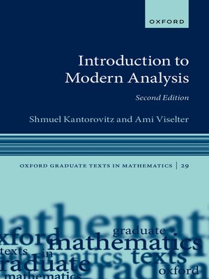 cover image of Introduction to Modern Analysis